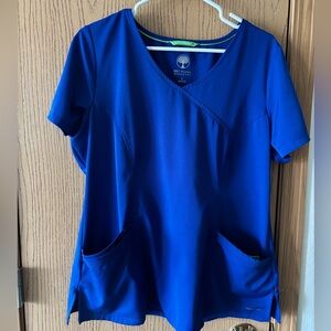 Tailored Galaxy Blue Women's Scrub Top, size L